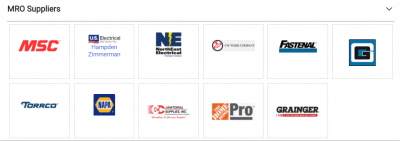 Examples of where vendors who are punchouts in HuskyBuy are located on the homepage